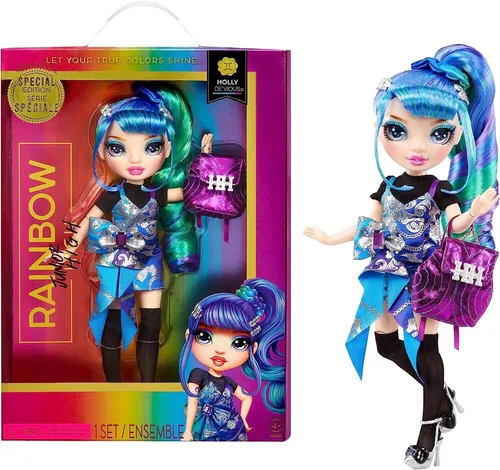 Mga Rainbow High Junior High Special Edition Holly De’ Vious - Puppen & -Spielsets, exklusive Special Edition mit einzigartigem Regenbogen-Design für kreative Spielmomente
