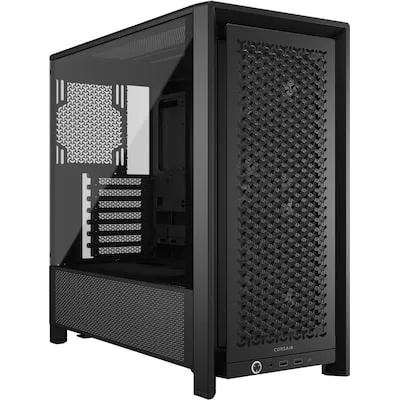 CORSAIR 4000D RS Mid-Tower-PC-Gehäuse - Modulares Gehäuse mit hohem Luftstrom, 3 vorinstallierten Corsair RS Lüftern und flexibler InfiniRail Lüftermontage für optimale Kühlung und Anpassungsfähigkeit.