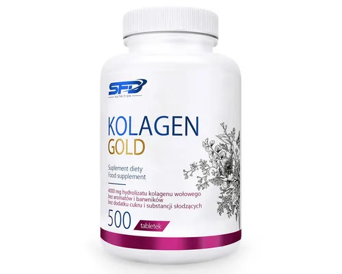 SFD Nutrition SFD Kollagen Gold 500 Tabletten Tablleten, 350 g, Jede Portion von 4 Tabletten liefert 2000 mg Kollagenhydrolysat.