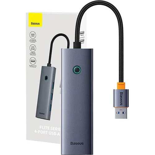 Baseus 4in1 Hub UltraJoy USB-A do 4xUSB 3.0 (space grey) (USB-A, 4 Ports) (B0005280A813-02)