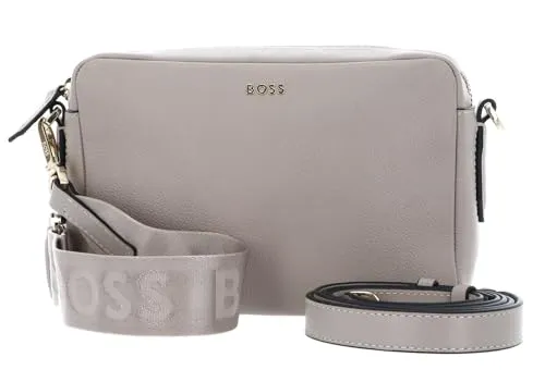 BOSS Alyce Crossbody Umhängetasche BM light beige 50535985-274 - Elegante Umhängetasche aus hochwertigem Rindleder mit verstellbaren Schulterriemen, ideal für stilbewusste Frauen, die Komfort und Design schätzen.