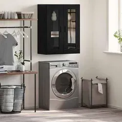 vidaXL Wandschrank Schwarz 69,5 x 34 x 90 cm Holzwerkstoff von vidaXL