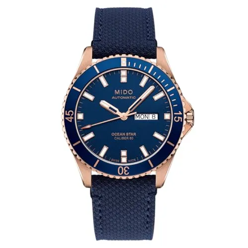 Mido Automatik-Armbanduhr Ocean Star M026.430.36.041.00 - Armbanduhren für Herren, elegante Edelstahl-Gehäuse in Gold mit entspiegeltem Saphirglas für optimale Sichtbarkeit und Langlebigkeit.