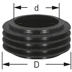 Produktbild ASW WC Spülrohrverbinder 55 x 38 Dichtung, Innenverbinder, 45 mm