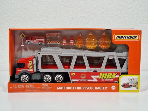 Matchbox Fire Rescue Hauler HHJ12 Feuerwehrtransporter Spielset