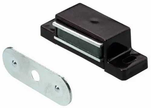 Magnetschnäpper 15 x 14 x 45 mm braun 4 kg mit Schrauben 2 Stück Möbel-Schnäpper