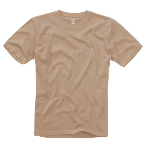 Brandit T-Shirt Beige 4XL Große Größe Runder Hals Ausschnitt Casual Kurz Arm