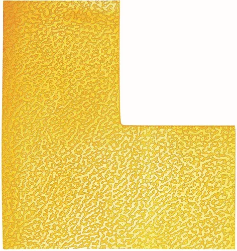 DURABLE Kettenschloss Stellplatzmarkierung 'L' 10x10cm - Selbstklebende Stellplatzmarkierung in Signalgelb für Innenräume. Ideal zur Kennzeichnung von Gefahrenbereichen und Stellplätzen. Abriebfest und strapazierfähig mit Rutschhemmung nach DIN 51130.