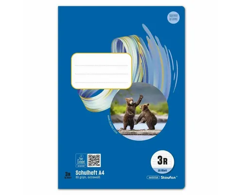 Staufen Schulheft Staufen Schulheft Style Lineatur 3R mit weißem Rand 16 Blatt 80g/qm DI
