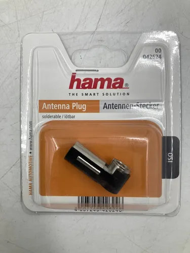 Hama Antennen-Stecker lötbar ISO-Stecker 50 Ohm KFZ Auto-Radio Antenne DIN 41585