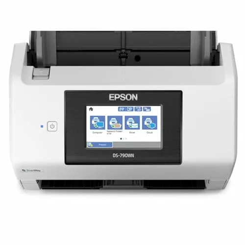 Epson Workforce DS-790WN - Premium Netzwerk-Dokumentenscanner, 45 ppm, Duplex, ideal für hohe Scan-Volumen bis zu 7000 Scans pro Tag