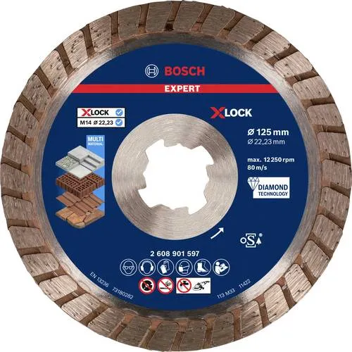 Bosch Accessories 2608901597 Diamantscheibe 1St. - Zubehör für Elektrowerkzeug mit außergewöhnlich robuster Schneidekante für saubere und präzise Schnitte in verschiedenen Materialien dank Bosch Diamond Technology.