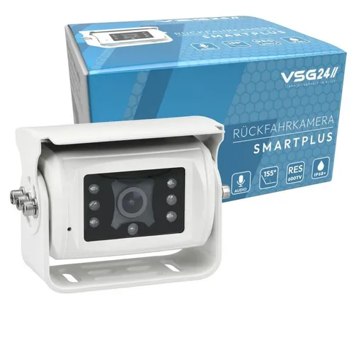 VSG24 23102 – Premium+ Wohnmobil Rückfahrkamera - Rückfahrkamera für Wohnmobile & LKW mit 154° Blickwinkel, integriertem Mikrofon und IP68 Gehäuse für optimalen Schutz. Ideal für sicheres Rangieren und Parken.