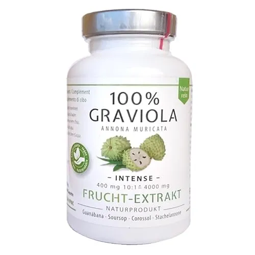100% GRAVIOLA FRUCHT-EXTRAKT 4000 mg -10 :1 Hochdosiert