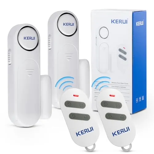 Türalarm, Fensteralarm 120dB Kabellos Tür Fensterkontakt Sensor Alarm mit Fernbedienung 3 Modi Türalarm für Ihr Zuhause, Kinder, Laden Sicherheit