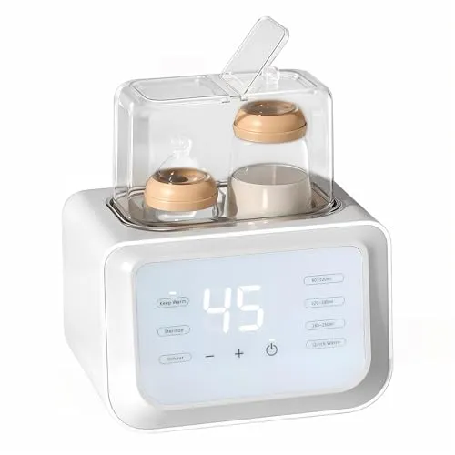 Mapille Flaschenwärmer Baby 8-in-1 - Babyflaschenwärmer & -abkühler mit 8 Funktionen: schnelles Erhitzen, Sterilisieren und Warmhalten von Babynahrung. Sicheres BPA-freies Material mit LCD-Display für einfache Bedienung, ideal für nächtliches Füttern.
