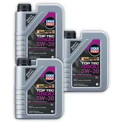 3x 1L LIQUI MOLY 3724 Motoröl Top Tec 4500 5W-30 Hightech Leichtlauf synthetisch