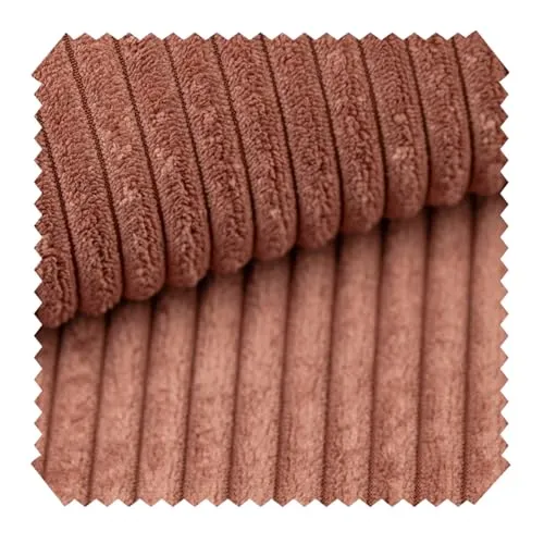 novely® PORTO - Polsterstoff in Breitcord-Optik - Ultraweicher Möbelstoff - Pflegeleichte Meterware 1 lfm | Farbe: 29 Rose