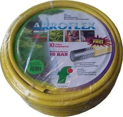 ARROFLEX 3/4'' Trikotgewebeschlauch PVC - 50 m gelb - Gartenschlauch 50 m lange ARROFLEX-Wasserschlauch, robust und ideal für den Garten- und Landschaftsbau.