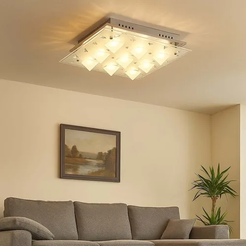 Elegante Kristall LED Deckenlampe für Wohnzimmer