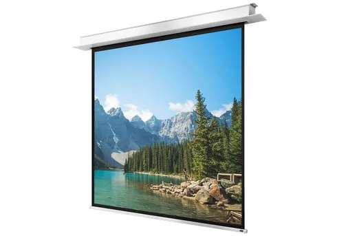 celexon Deckeneinbauleinwand Motor Professional Plus 160 x 120 cm - Beamer-Leinwände mit 160 x 120 cm sichtbarer Fläche, ideal für 4K-Projektionen. Leiser Rohrantrieb und einfache Montage für eleganten Einsatz in Konferenzräumen oder Heimkinos.