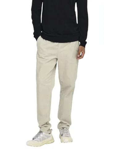 ONLY & SONS Herren Onslinus Tap Corduroy Pant in silber von ONLY & SONS