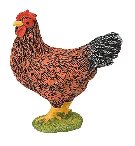 Bullyland 62316 - Spielfigur Huhn braun, ca. 4,6 cm große Tierfigur, detailgetreu, PVC-frei, ideal als kleines Geschenk für Kinder ab 3 Jahren
