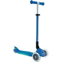 Primo Foldable Plus Lights Scooter dunkelblau/türkis - Roller/Kickboards, dreirädrig und ideal für Kindergartenkinder, mit einer Tragkraft von 50 kg und leuchtenden LED-Lichtern für mehr Sicherheit und Spaß beim Fahren.