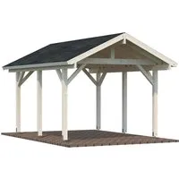 Einzelcarport Palmako Robert 11,7 m² - Geräumiger Carport mit Satteldach, ideal zum Schutz Ihres Fahrzeugs, gefertigt aus hochwertigem Holz für Langlebigkeit und Stabilität.