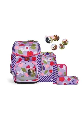 ergobag Cubo Schulranzen Set 5tlg. BlütenzauBär