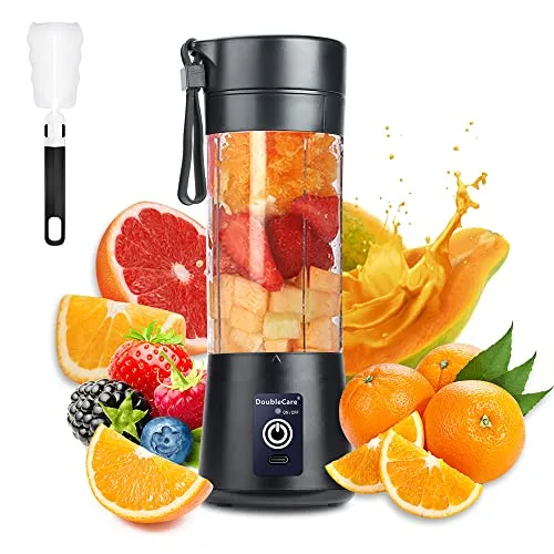 Tragbarer Mixbecher - Elektrischer USB-Entsafter für Shakes und Smoothies - Mini-Standmixer mit 380 ml Kapazität und sechs Klingen, ideal für schnelle, gesunde Getränke überall und jederzeit.