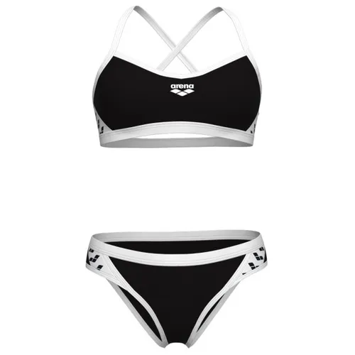 arena Icons Bikini für Damen - chlorbeständig und schnelltrocknend, Größe: 36 - Bikini-Sets für Damen aus nachhaltigem Max Life Eco Material, rutschfeste Passform und integrierter 50+ UV-Schutz für sicheres Training und Freizeit.