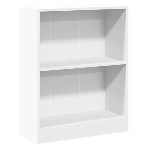 furnicato Bücherregal, Weiß, 60x76x24 cm, funktionales Regalsystem - Das furnicato Bücherregal in Weiß bietet mit seinem 2-Fächer-Design vielseitige Aufbewahrungslösungen für Bücher und Dekoration. Hergestellt aus robustem Holzwerkstoff, ist es langlebig und passt perfekt in jedes Wohnzimmer.