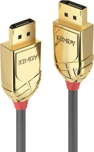 Lindy Gold DisplayPort-Kabel 7,5m - Hochwertiges DisplayPort-Kabel (M) für 4K-Videoübertragung. Ideal für gestochen scharfe Bildqualität und zuverlässige Verbindung in jedem Setup.
