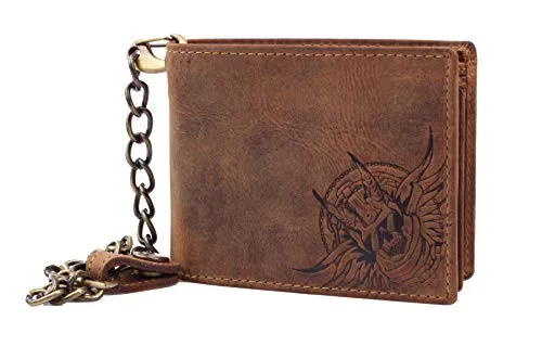 Greenburry Vintage Herren Geldbörse Braun - Stilvolles Portemonnaie mit viel Platz - Herren-Geldbörse mit 2 Geldscheinfächern, 1 Münzfach, 7 Kartenfächern und 1 Sichtfensterfach - ideal für Ordnung und Stil.