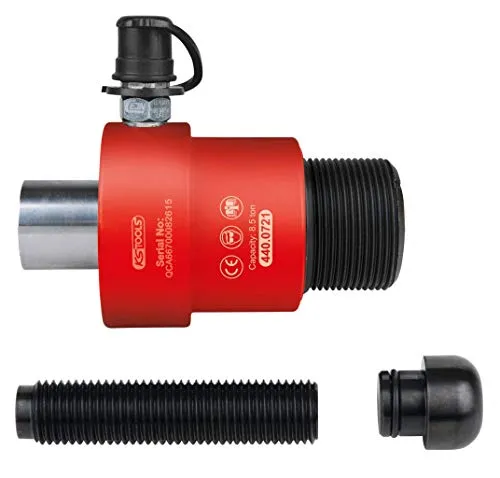 KS Tools Druck- und Zug-Hydraulikzylinder-Satz 8,5t, 4-tlg - Sonstige Handwerkzeuge, ideal zum Montieren und Demontieren von Silentlagern und Radlagern, platzsparend und mit automatischem Kolbenrücklauf.