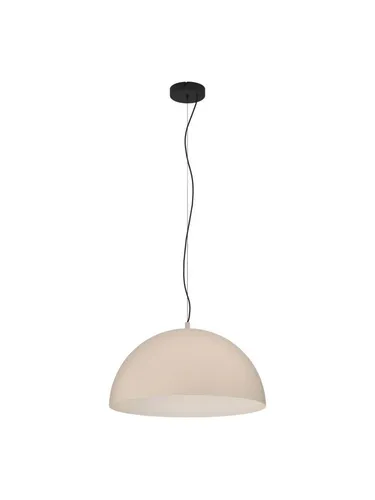 EGLO Hängelampe Gaetano 1 – stilvolle Pendelleuchte für Esstische - Moderne 1-flammige Esszimmerlampe aus sandfarbenem Metall mit schwarzem Textilkabel, Ø 53,5 cm – ideal für stimmungsvolle Beleuchtung in Wohnräumen.
