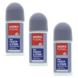Hidrofugal Men Frisch & Stark Deo Roll-on je 50ml Antitranspirant 3 x