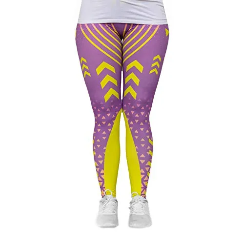 cosey - Neon Line Leggings - knallige Farben- in verschiedenen Leuchtend bunten Designs (Einheitsgröße) (Neon Sport)