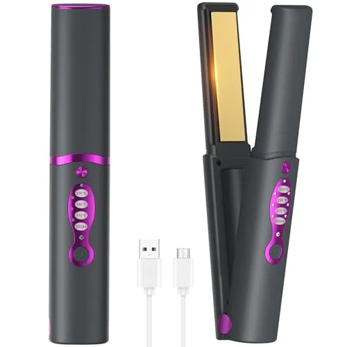 OBEST Kabelloser Haarglätter 2-in-1