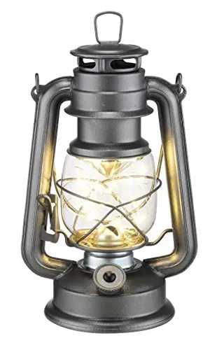 Haushalt International Sturmlaterne Laterne Campinglaterne aus Metall 16 LEDs 70034