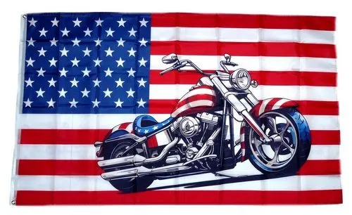 Flagge / Fahne USA Motorrad Hissflagge 90 x 150 cm