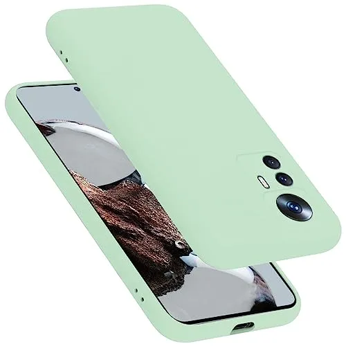 Cadorabo Hülle kompatibel mit Xiaomi 12T / 12T PRO Hülle Silikon Handyhülle für 12T / 12T PRO Case aus flüssigem Silikon- Kratzfeste und stoßfeste dünne TPU Schutzhülle - Liquid HELL GRÜN