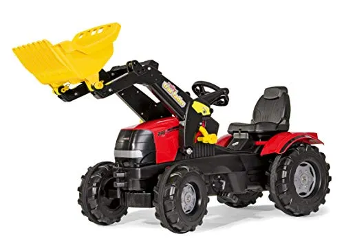 Rolly Toys Traktor rollyFarmtrac Case Puma CVX 240 - Tretfahrzeug für Kinder, verstellbarer Sitz und leise Flüsterlaufreifen für unbeschwerten Fahrspaß