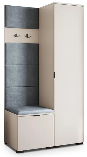 Masseno Garderobe-Set LORI – Modern und Funktional - Elegante Garderobe LORI mit Stauraum für Jacken, Schuhe und Accessoires. Das moderne Design in Kaschmir-Farbe bringt Stil in Ihren Eingangsbereich und sorgt für Ordnung. Ideal für kleine und große Flure.