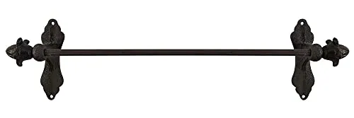 Handtuchhalter Braun Gusseisen Vintage 49 cm in braun von zeitzone