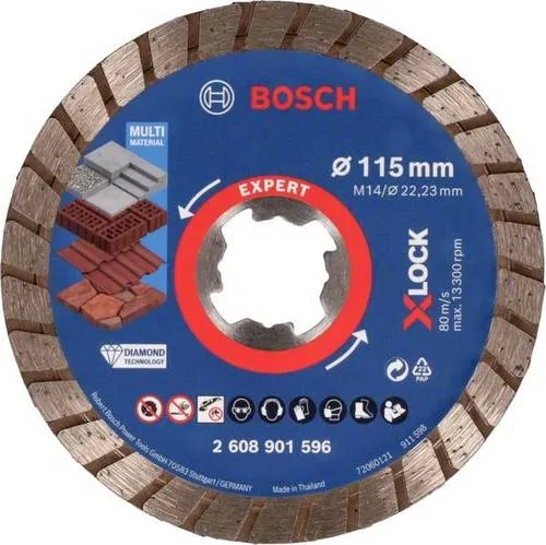 Bosch Trennscheibe Expert MultiMaterial Turbo, X-Lock 115mm