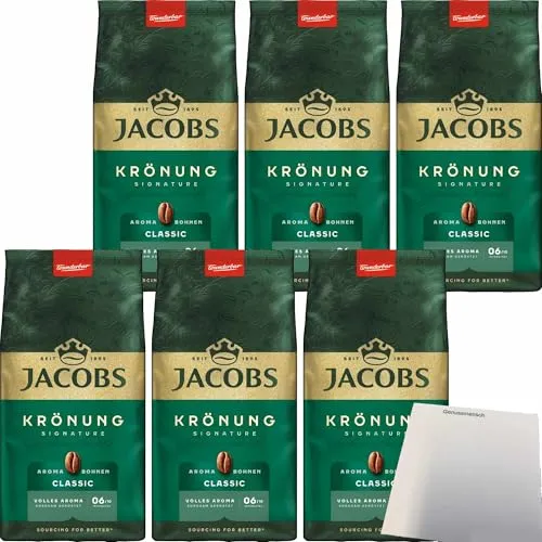 usy Bundle Jacobs Krönung Kaffeebohnen 6x500g - Geröstete Kaffeebohnen mit einzigartigem Aroma, sorgfältig aus besten Bohnen gemischt für ein ausgewogenes Geschmackserlebnis. Ideal für Genussmenschen!