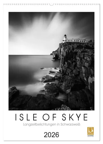 Thomas Bichler | Isle of Skye - Langzeitbelichtungen in Schwarzweiß - Kalender 2025 mit 14 Seiten, präsentiert monochrome Landschaftsaufnahmen der Isle of Skye. Ideal für Kunstliebhaber und Reisefans, hochwertiger Druck von Calvendo.