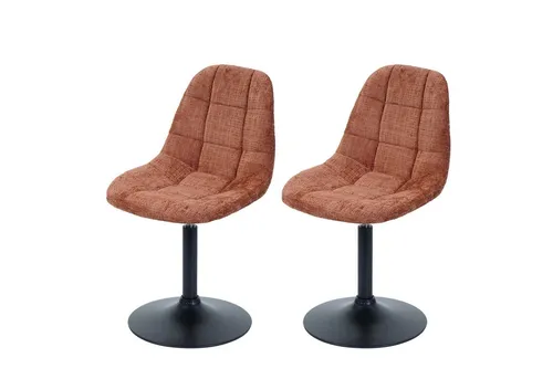 PROREGAL® Esszimmerstuhl Esszimmerstuhl drehbar, Material, Farbe (2 St), bequemer um 360° drehbarer Schalensitz